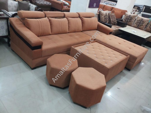Amaltas L Shaped Sofa with Diwan
