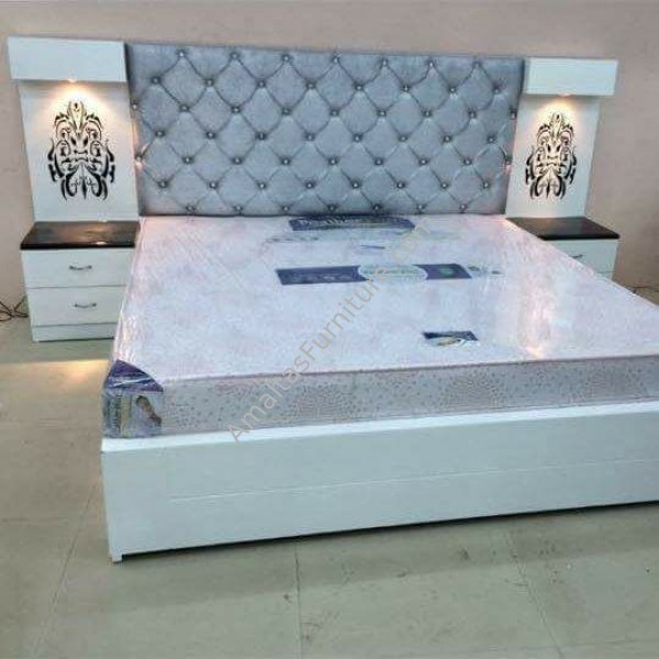 Amaltas Double Bed with Lamps