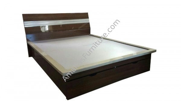 Amaltas Glossy Double Bed without Table