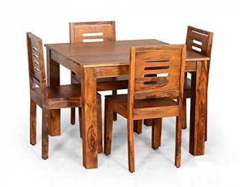 Amaltas Sheesham Wood Dining Table Set with 4 Chairs