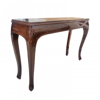 Amaltas Teak Wood Console with Hand Carving