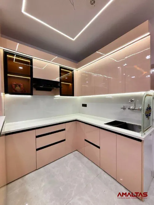 Acrylic Modular Kitchen