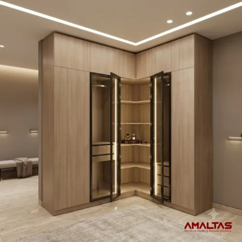 Corner Wardrobe with Profile Doors