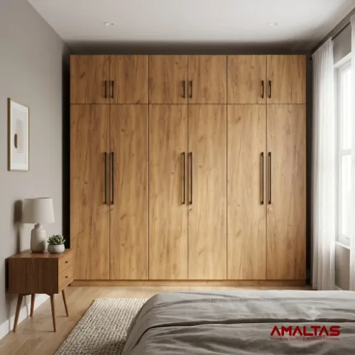 Straight Mica Lamination Wardrobe