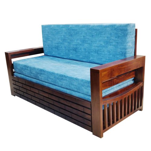 Amaltas Sofa Cum Bed in Teak Wood - Sofas