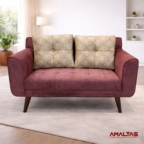 Amaltas Tapered Leg Two Seater Sofa - Sofas