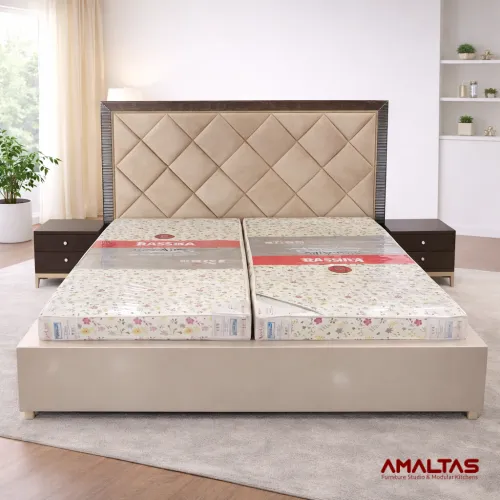 Amaltas Full Cushion Double Bed - Bedroom