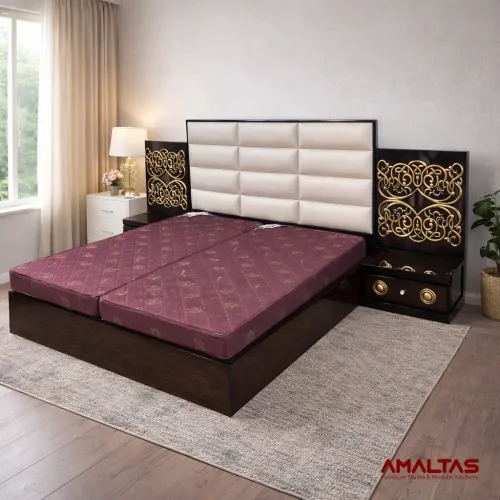 Amaltas Quilted Double Bed - Bedroom