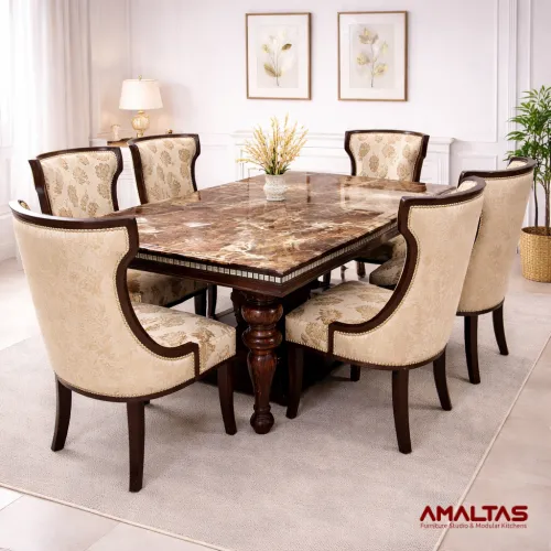 Amaltas Curved Chair Dining Set - Dining