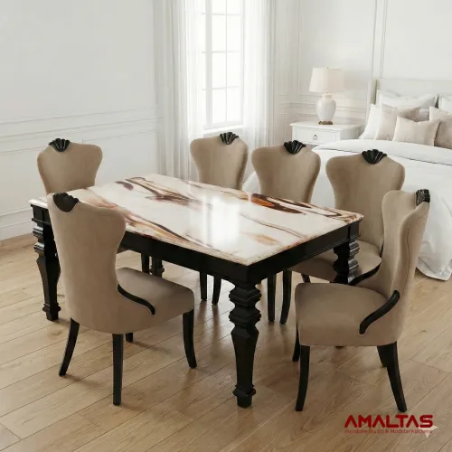 Amaltas Curved Back Dining Set - Dining