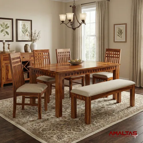 Amaltas Kuber Dining with Bench - Dining