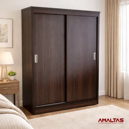 Amaltas PlyWood Sliding Door Wardrobe - Wardrobes