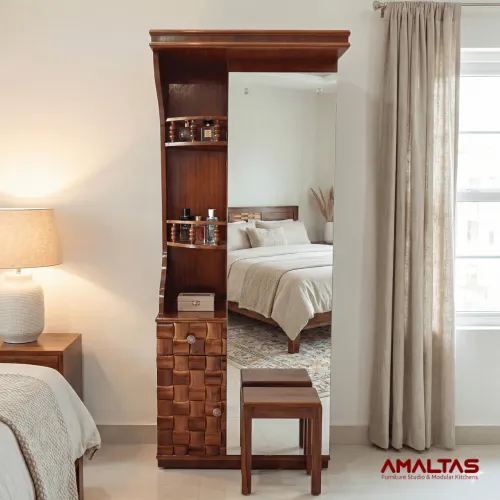 Amaltas Teak Wood Dressing Table - Wardrobes