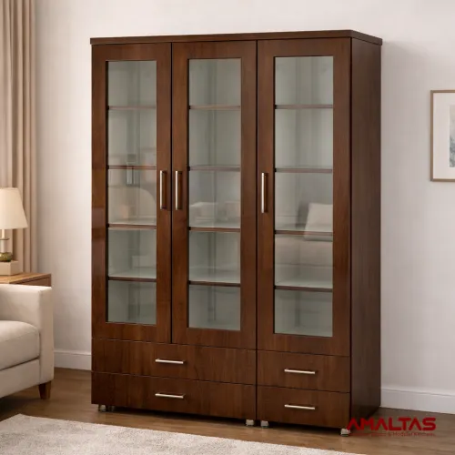 Amaltas Book Rack in Plywood and Mica - Interior