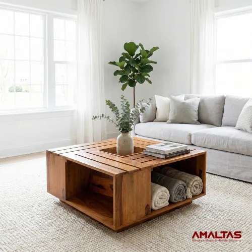 Amaltas Wooden Coffee Table made of Sheesham Wood
