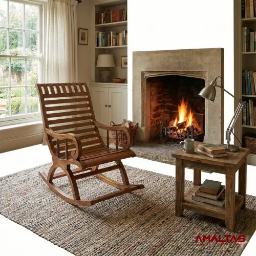 Amaltas Solid Wood Rocking Chair - Sofas