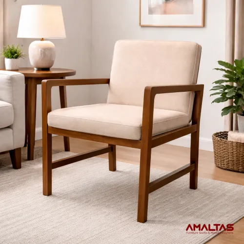 Amaltas Teak Wood Living Room Chair - Sofas