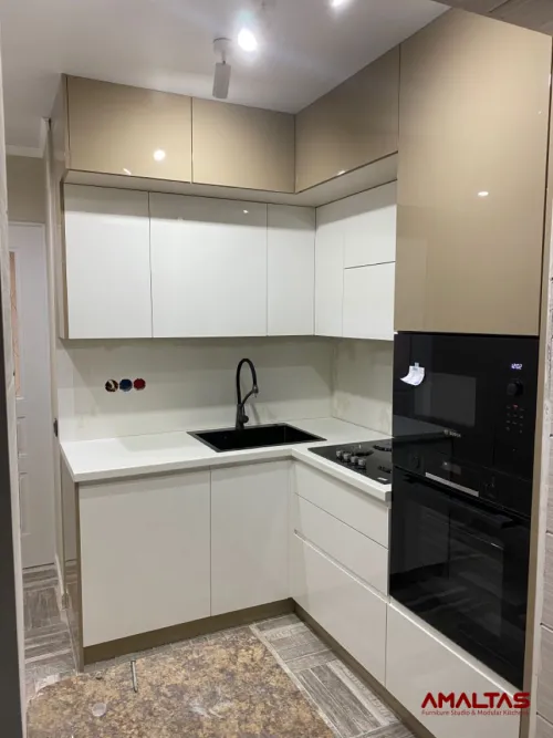 Amaltas Modular Kitchen with Roof Height Cabinet