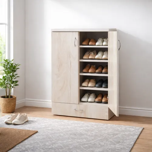 Amaltas Engineered Wood Shoe Rack cum Cabinet - Wardrobes