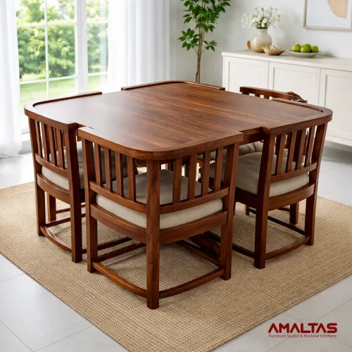 Amaltas 4 Seater Compact Dining Set - Dining