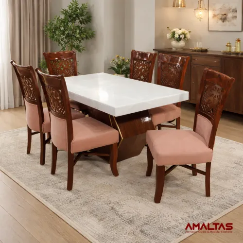 Amaltas Golden Jali Dining Set - Dining