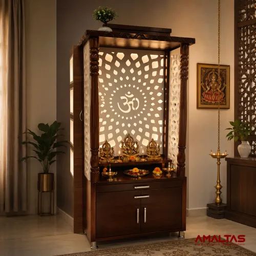 Amaltas Aura Wooden Temple - Wardrobes