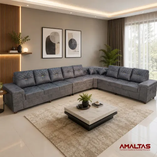 Amaltas Metro L-Shaped Sofa Set