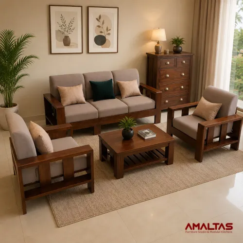 Amaltas Liza Teak wood sofa set