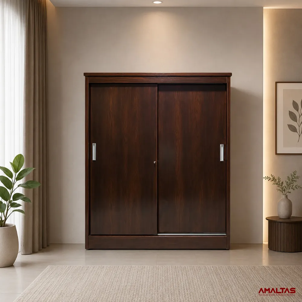 Amaltas Engineering Wood Slider Wardrobe - Wardrobes