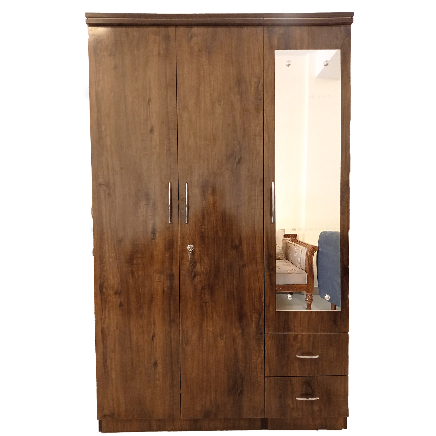 Amaltas Three Door Engineering Wood Wardrobe