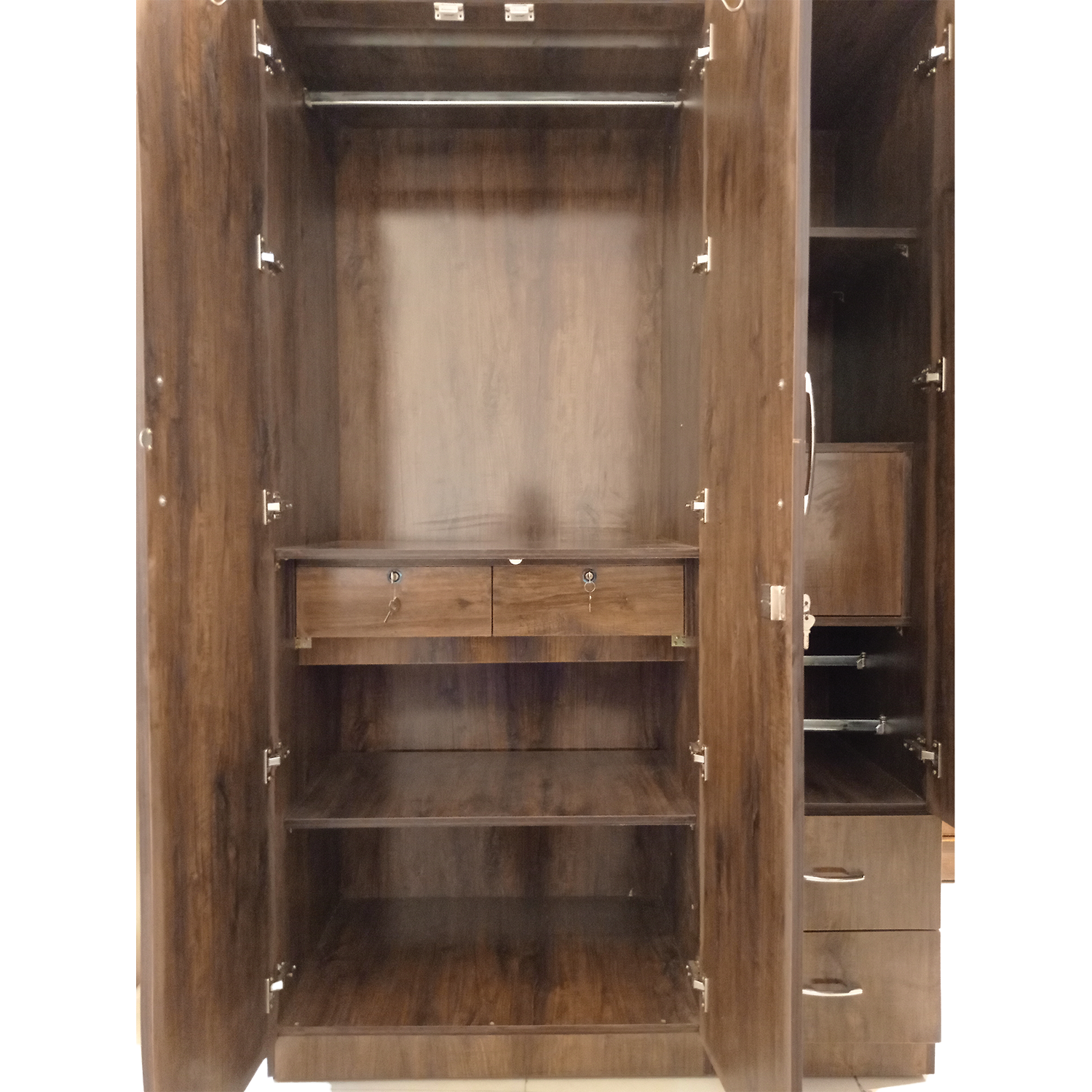 Amaltas Three Door Engineering Wood Wardrobe