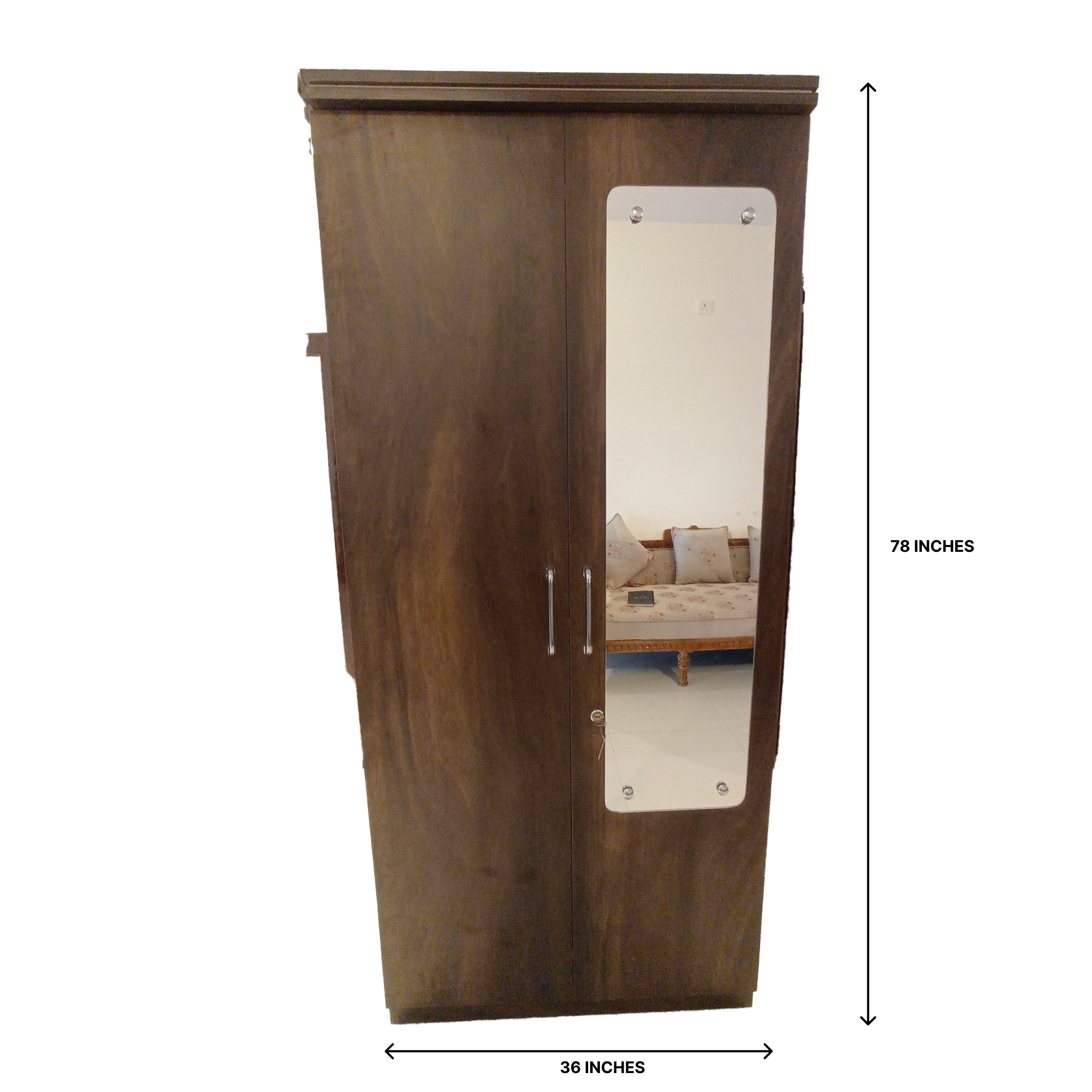 Amaltas Two Door Engineering Wood Wardrobe