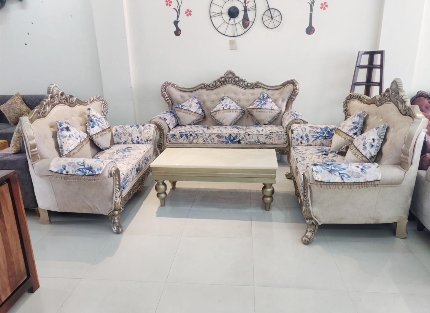 Amaltas Luxury Carving Sofa Set