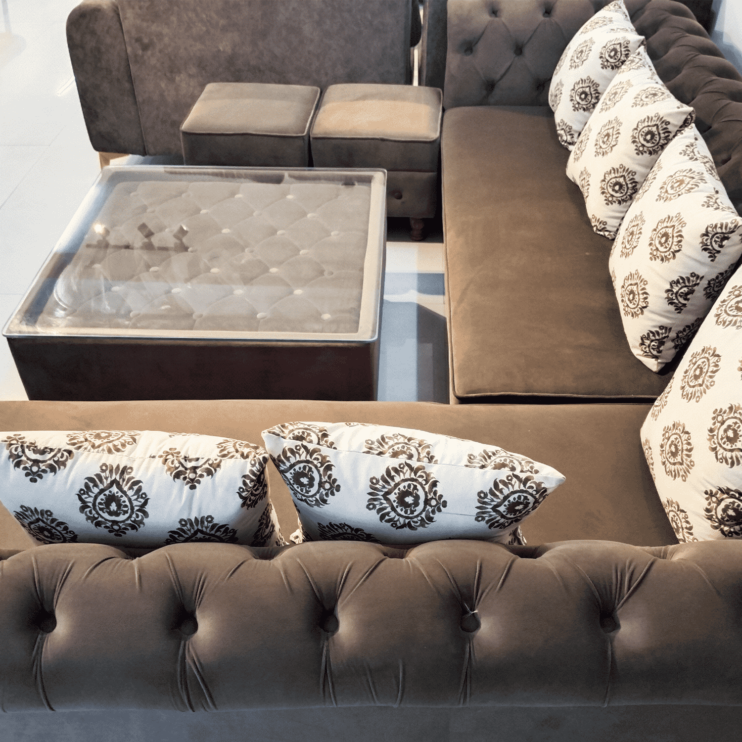 Amaltas Chestor field L shaped Sofa Set