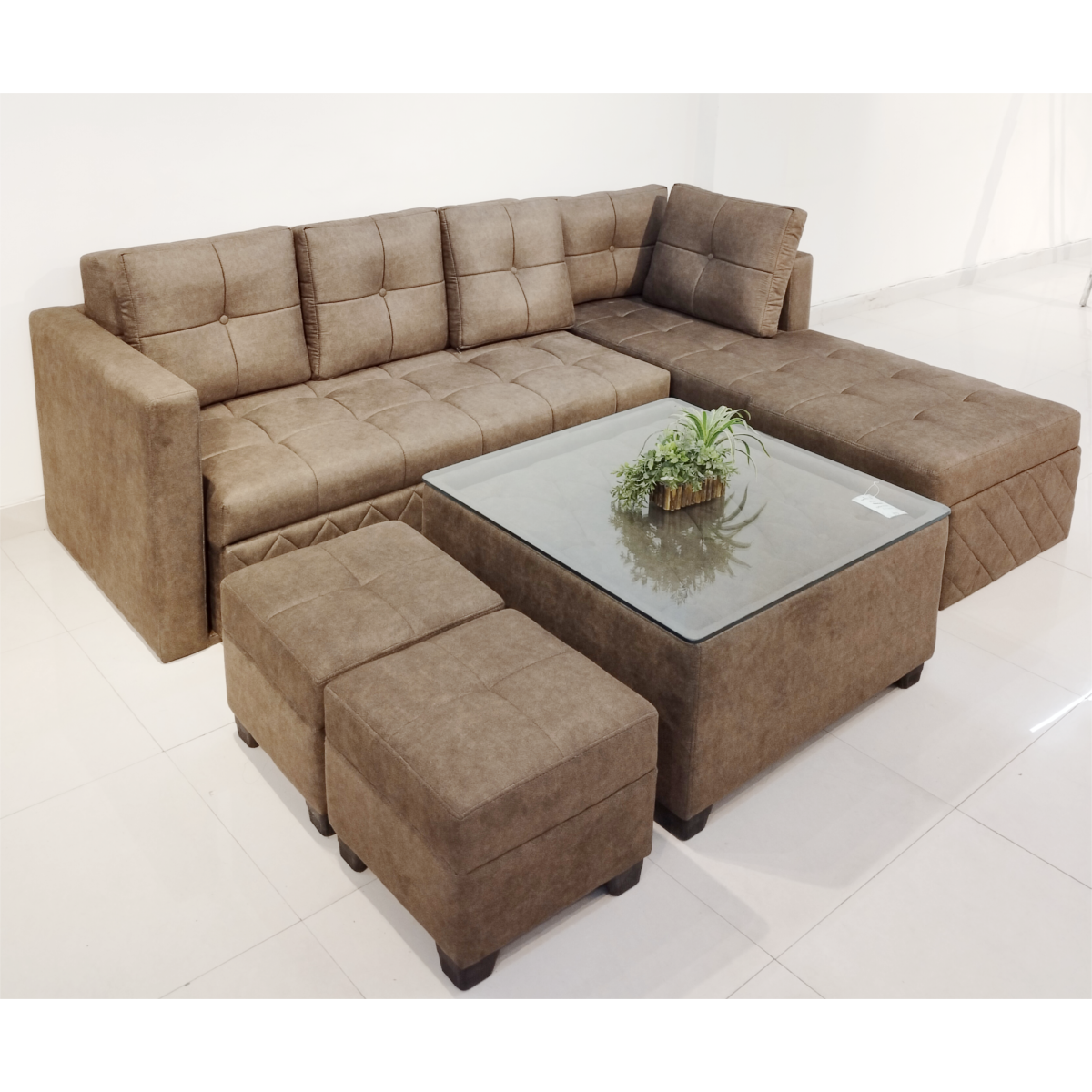 Amaltas L shaped Sofa cum Bed