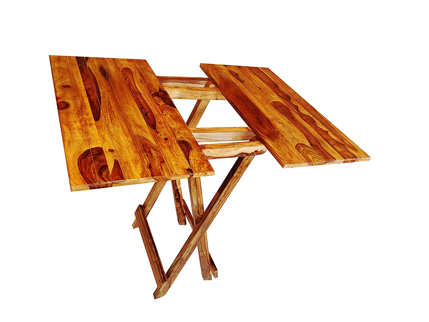 Amaltas® Wooden Foldable Table Chair Set | Garden Balcony Table Chair Set