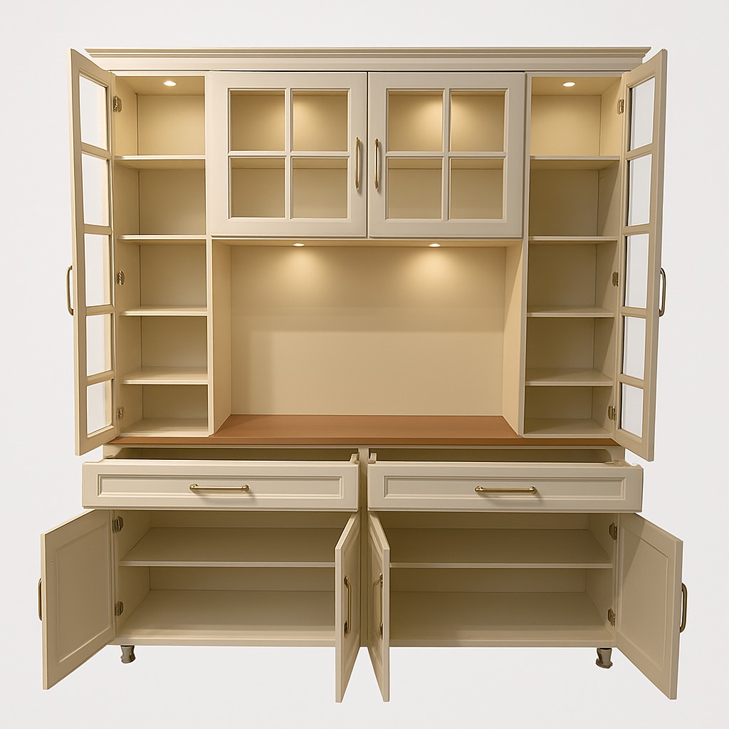 Amaltas Crockery Cabinet in PU Polish