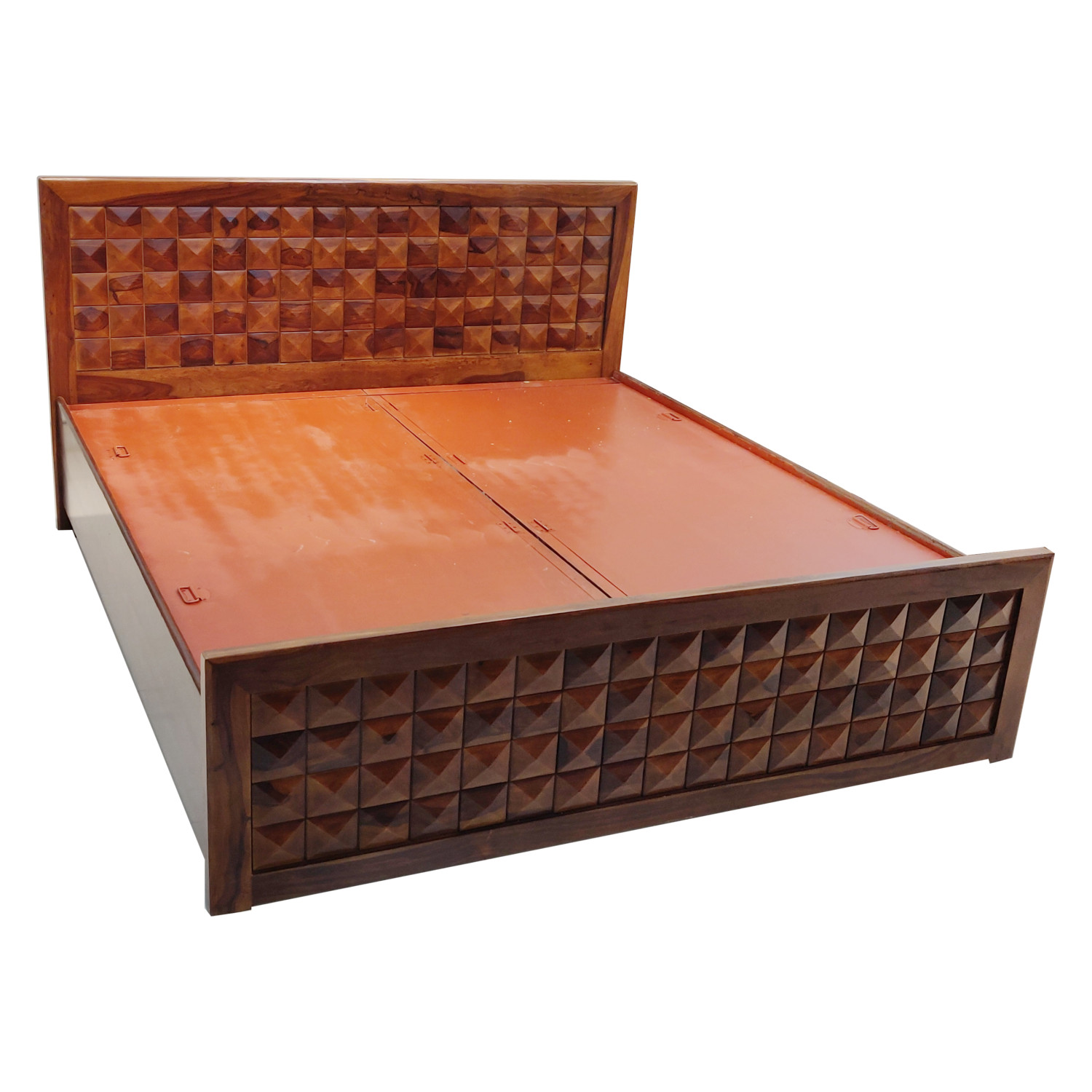 Amaltas Diamond Sheesham Wood Bed