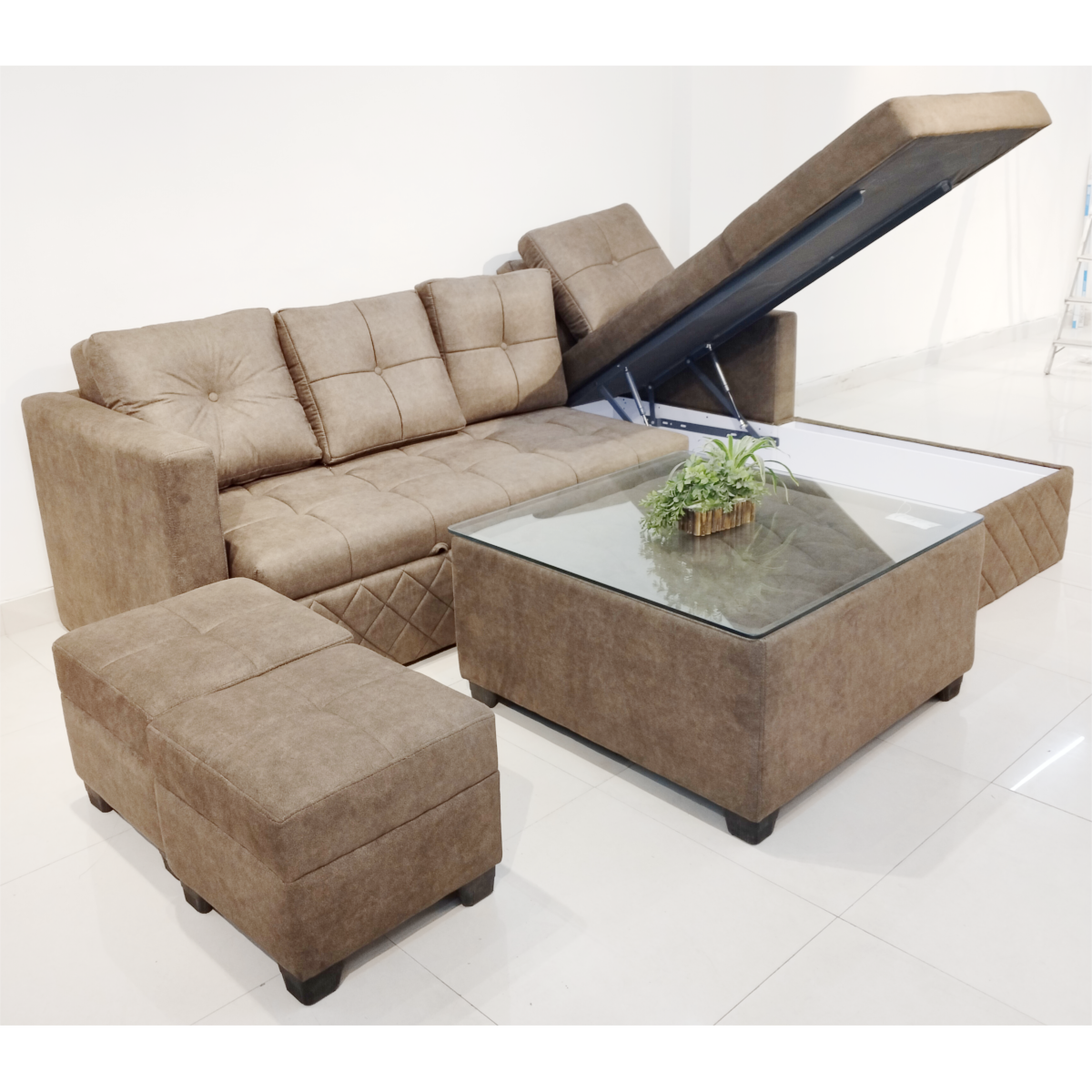 Amaltas L shaped Sofa cum Bed