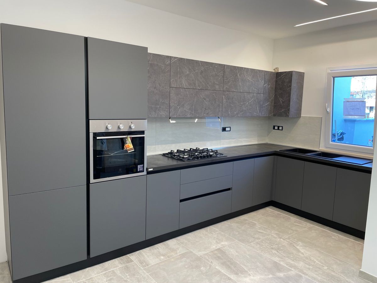 Amaltas L-Shaped Modular Kitchen in Matte Finish