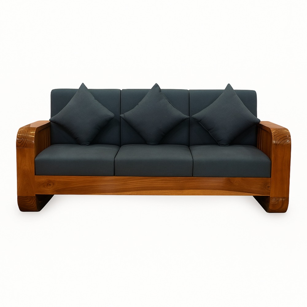 Amaltas Round Handle Sofa ~ Uttrakhand Teak Sofa