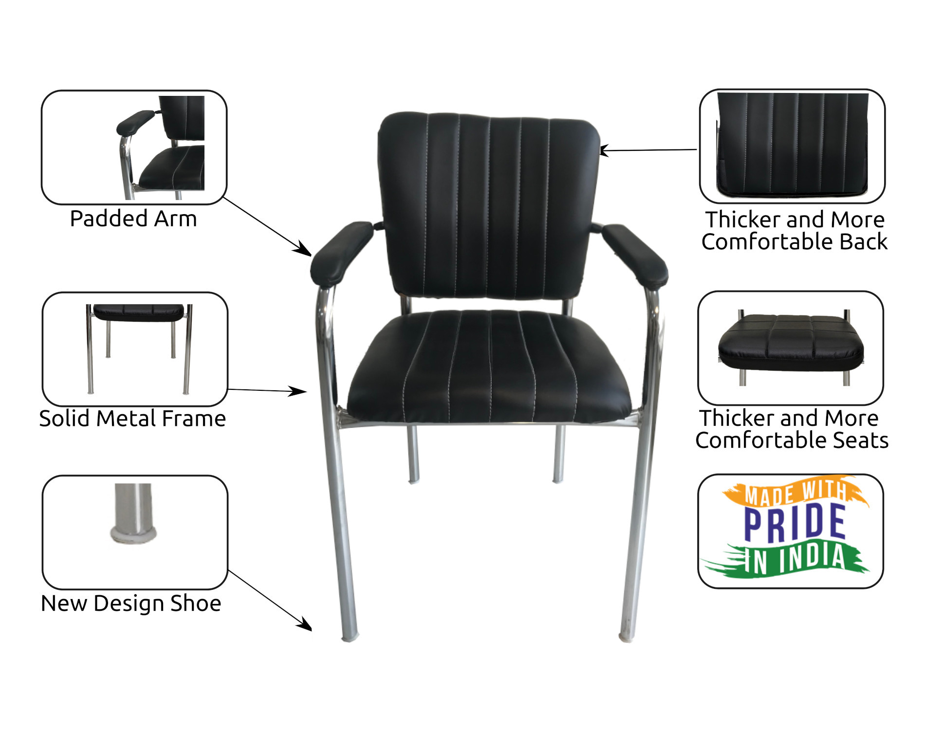 Amaltas® Visitor Chair with Arms