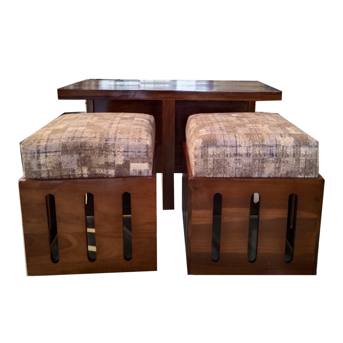 Amaltas Teak Wood Two Seater Japanese Table