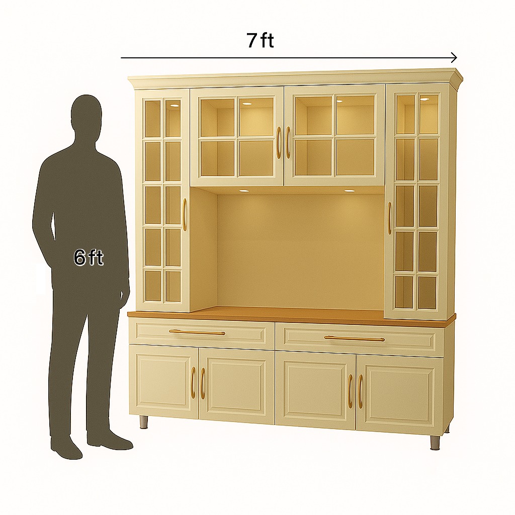 Amaltas Crockery Cabinet in PU Polish