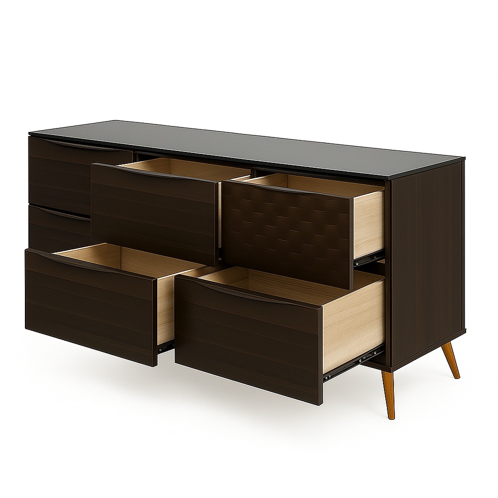 Amaltas TV Unit with 6 Drawers in Plywood & Mica