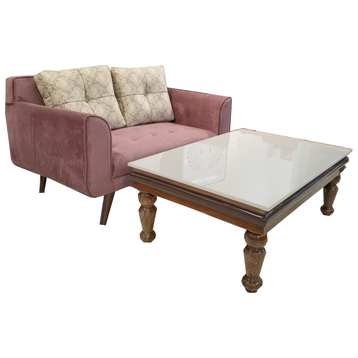 Amaltas Tapered Leg Two Seater Sofa