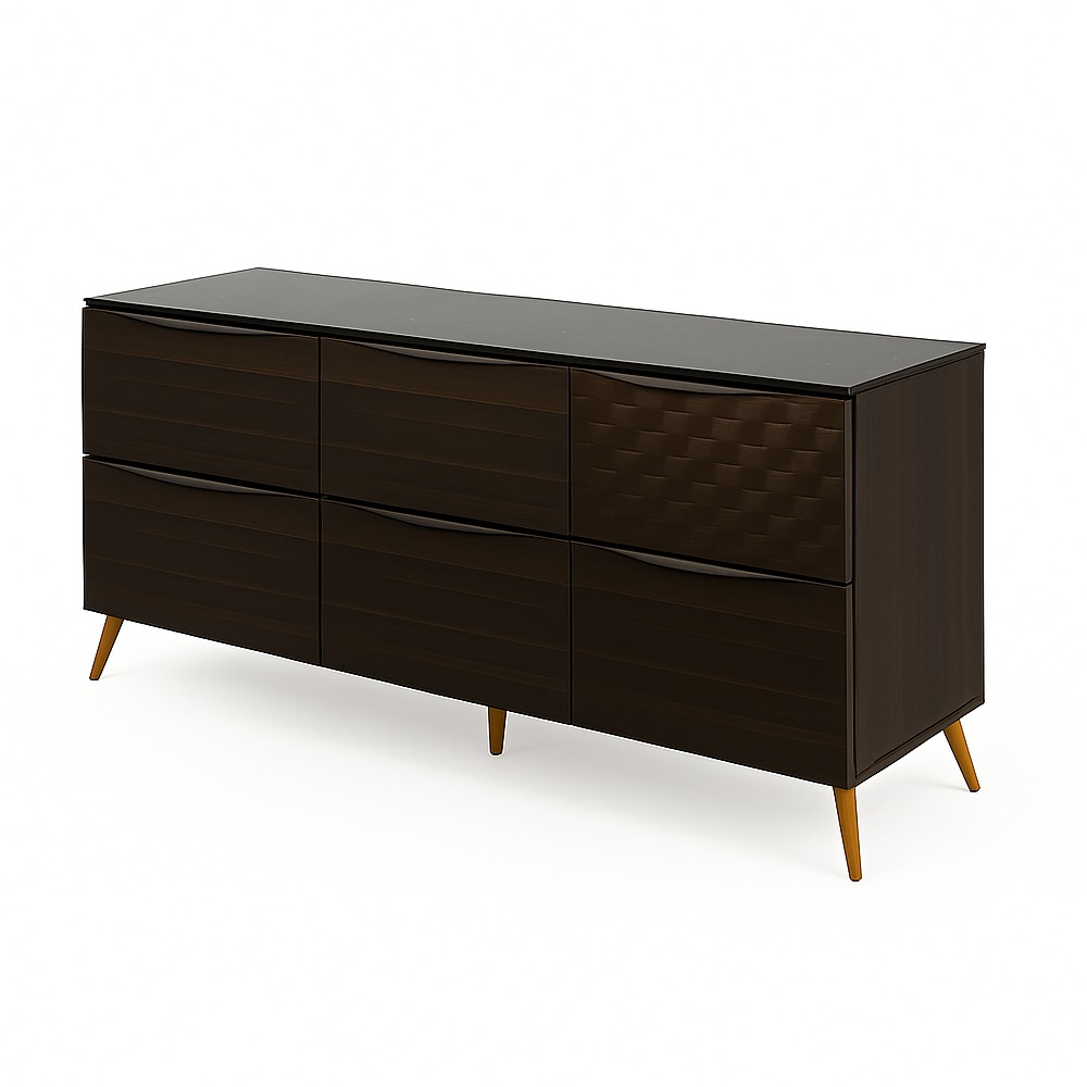 Amaltas TV Unit with 6 Drawers in Plywood & Mica