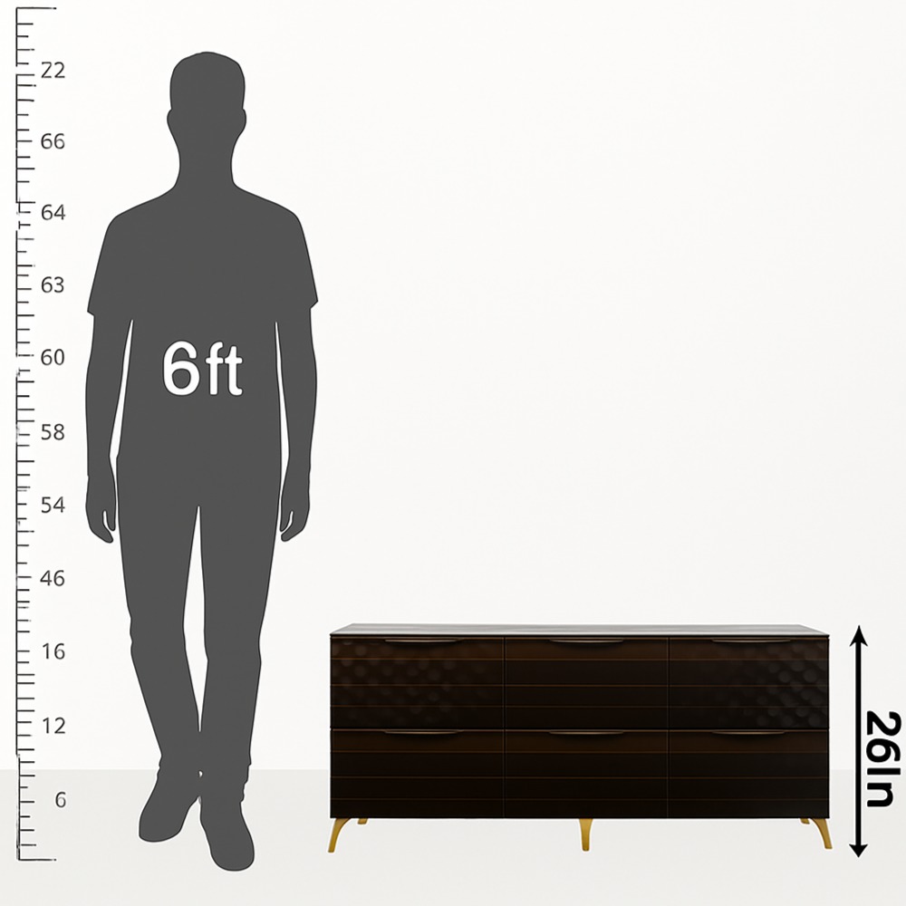 Amaltas TV Unit with 6 Drawers in Plywood & Mica