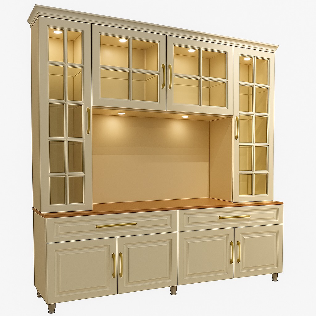 Amaltas Crockery Cabinet in PU Polish