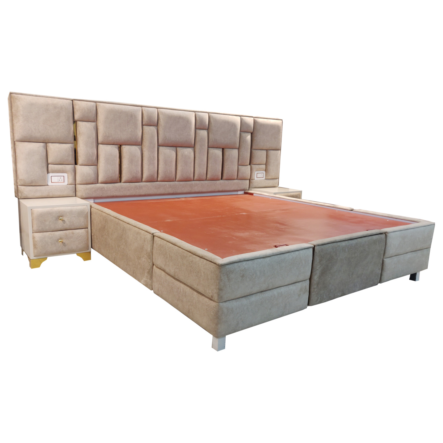 Amaltas Signature Double Bed with Side Tables and Box Storage